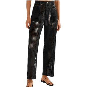 Fleur du Mal Eyelet Black Pants (size 2)